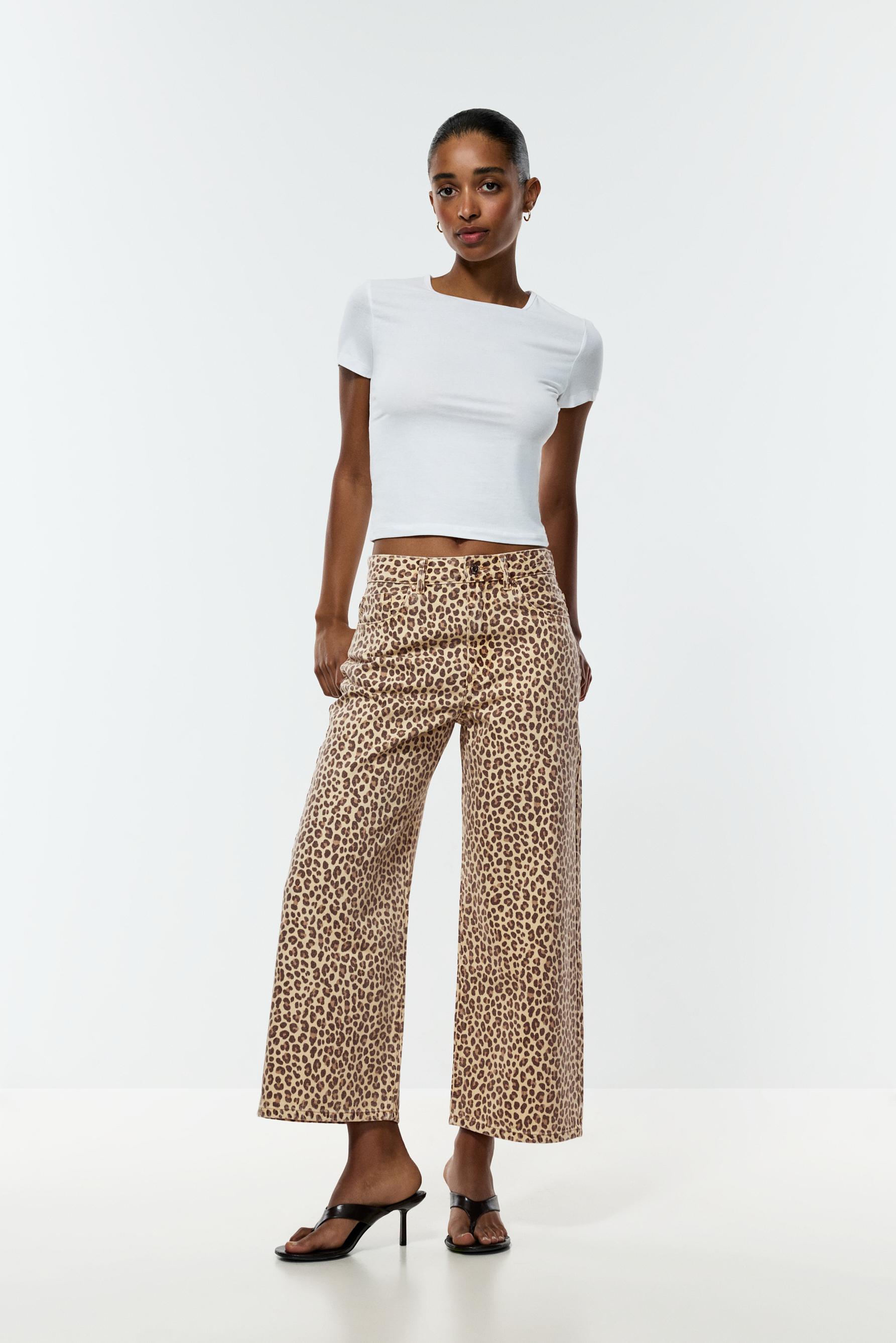 Jeans culotte leopardo