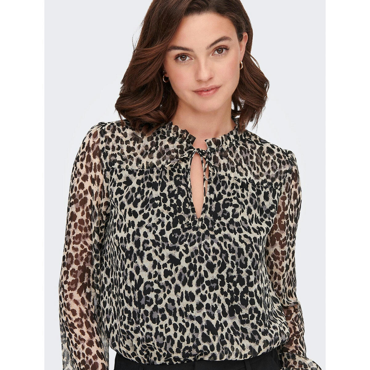 Blouse fluide imprimée, col V