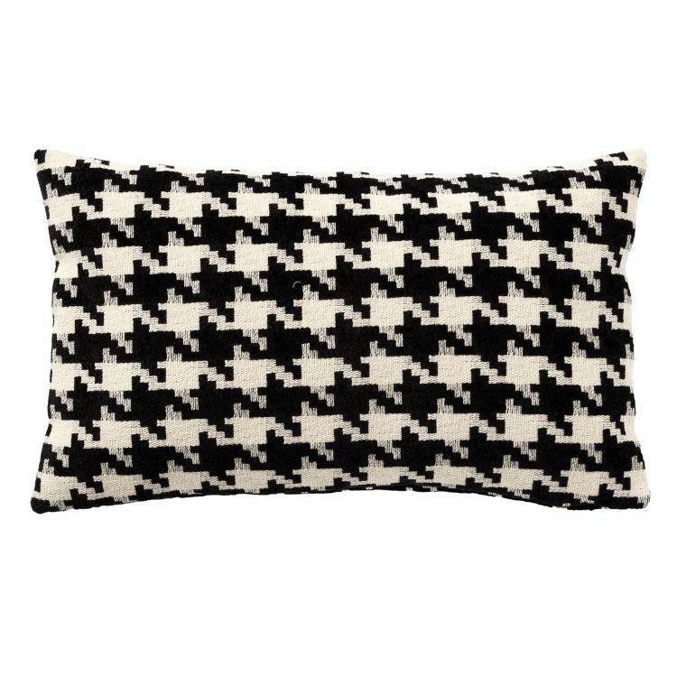 CHARLOTTE - Coussin noir unique 40x60 cm avec motif