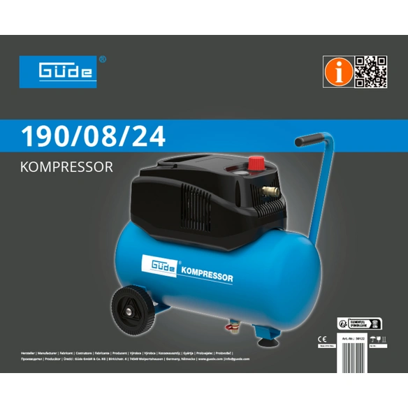 Kompressor, blau, 230 V, BxH: 24,7 x 24,7 cm, Elektro