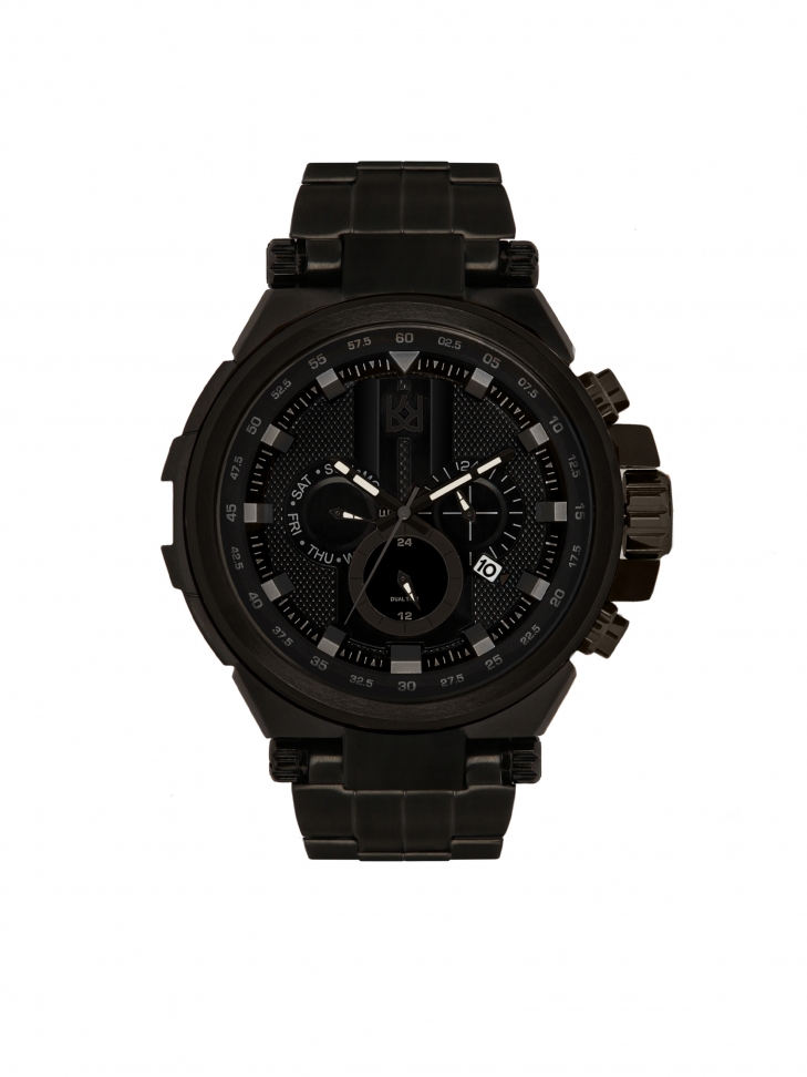 Black men's sports-style watch