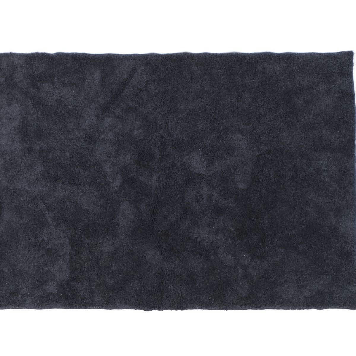 INDIES NATURE - Tapis tuft� en coton gris anthracite 120x170