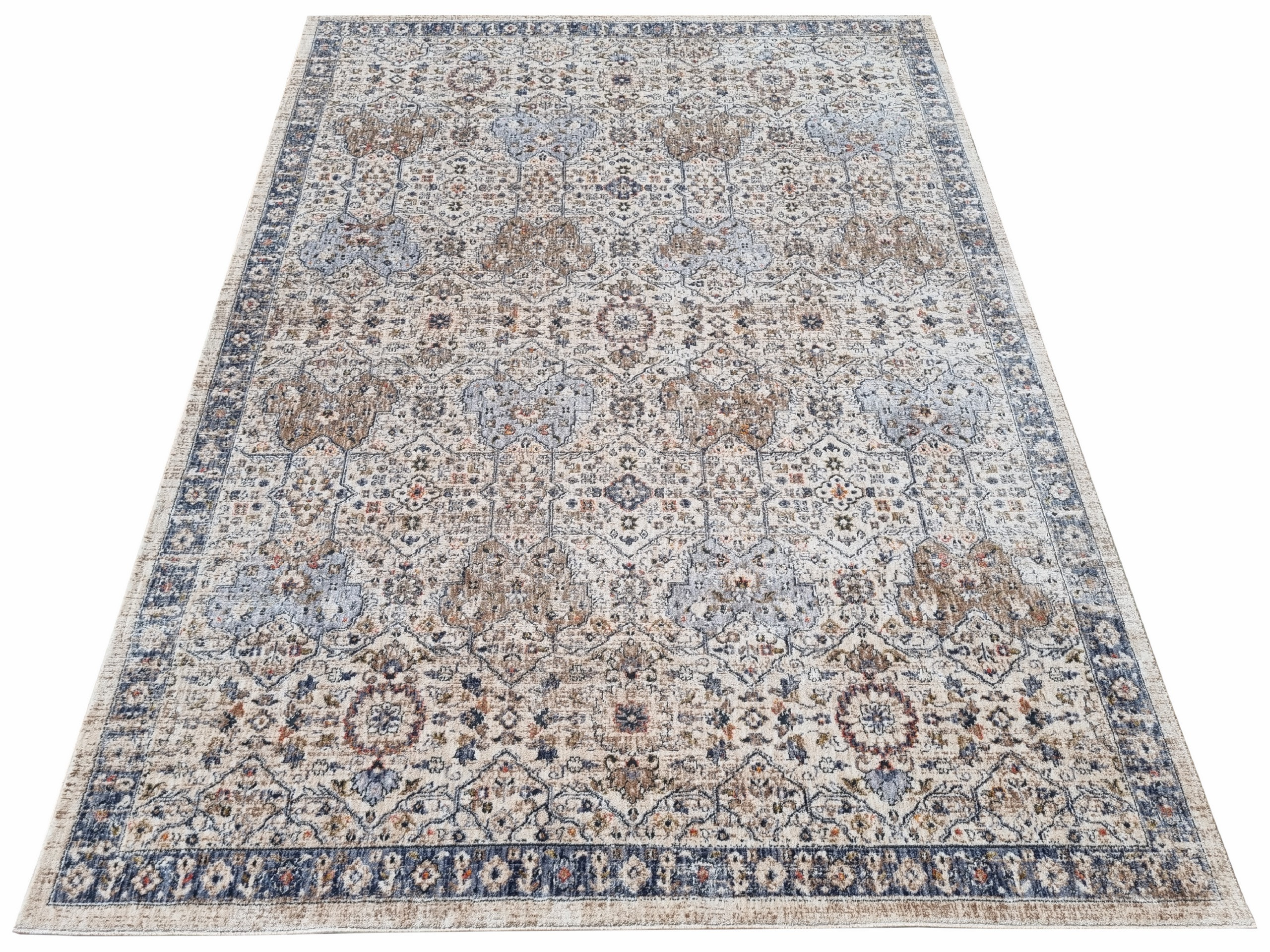 Dywan 140x190 Kayman 586 niebieski do salonu pokoju solidny praktyczny