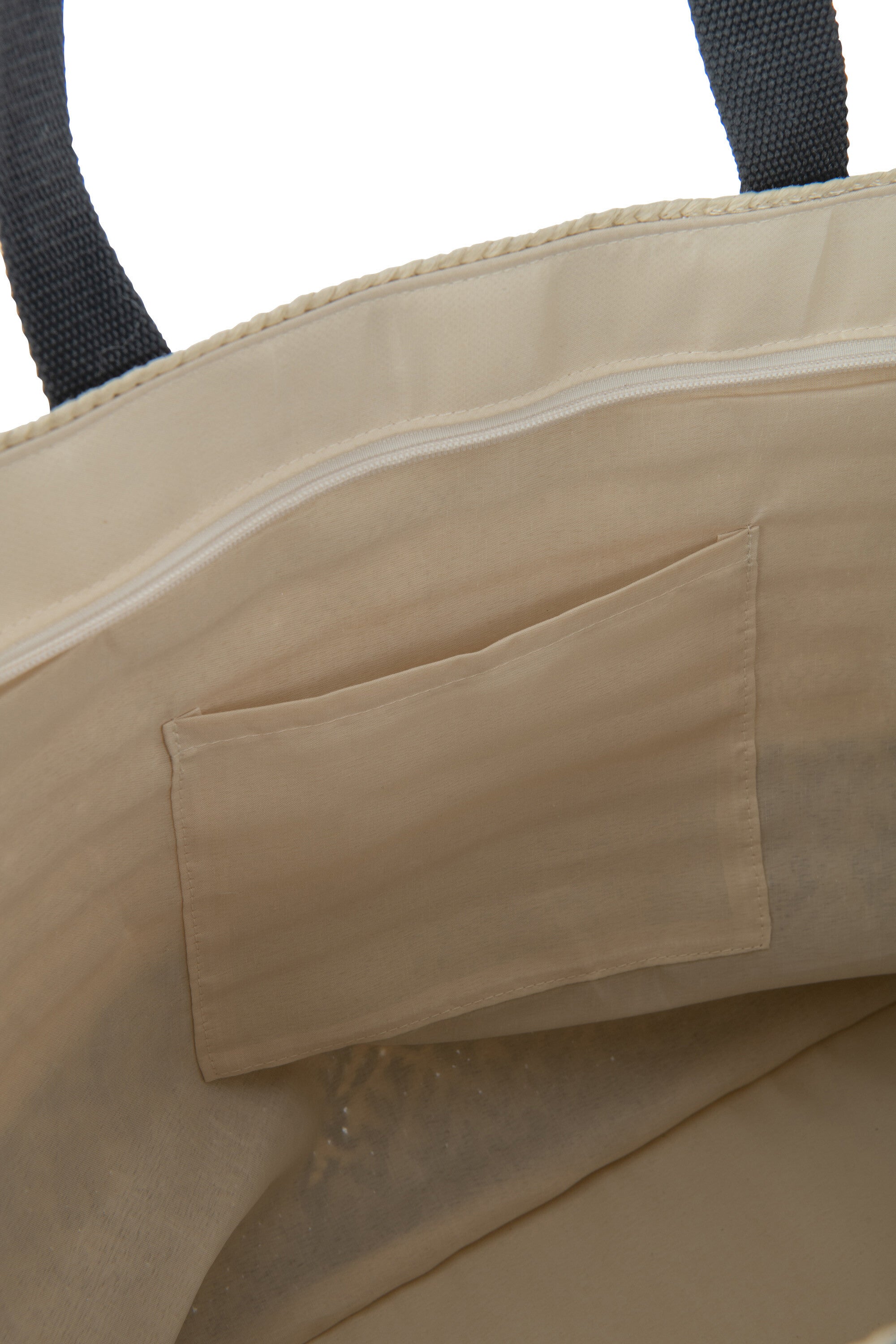 J-Line tas   hoed set - papier/katoen - beige/zwart