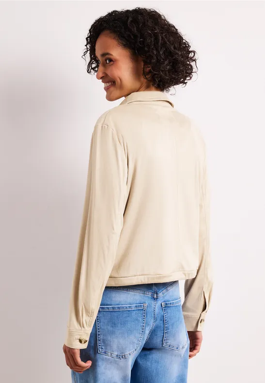 Jacke aus Velours mit Knopfleiste