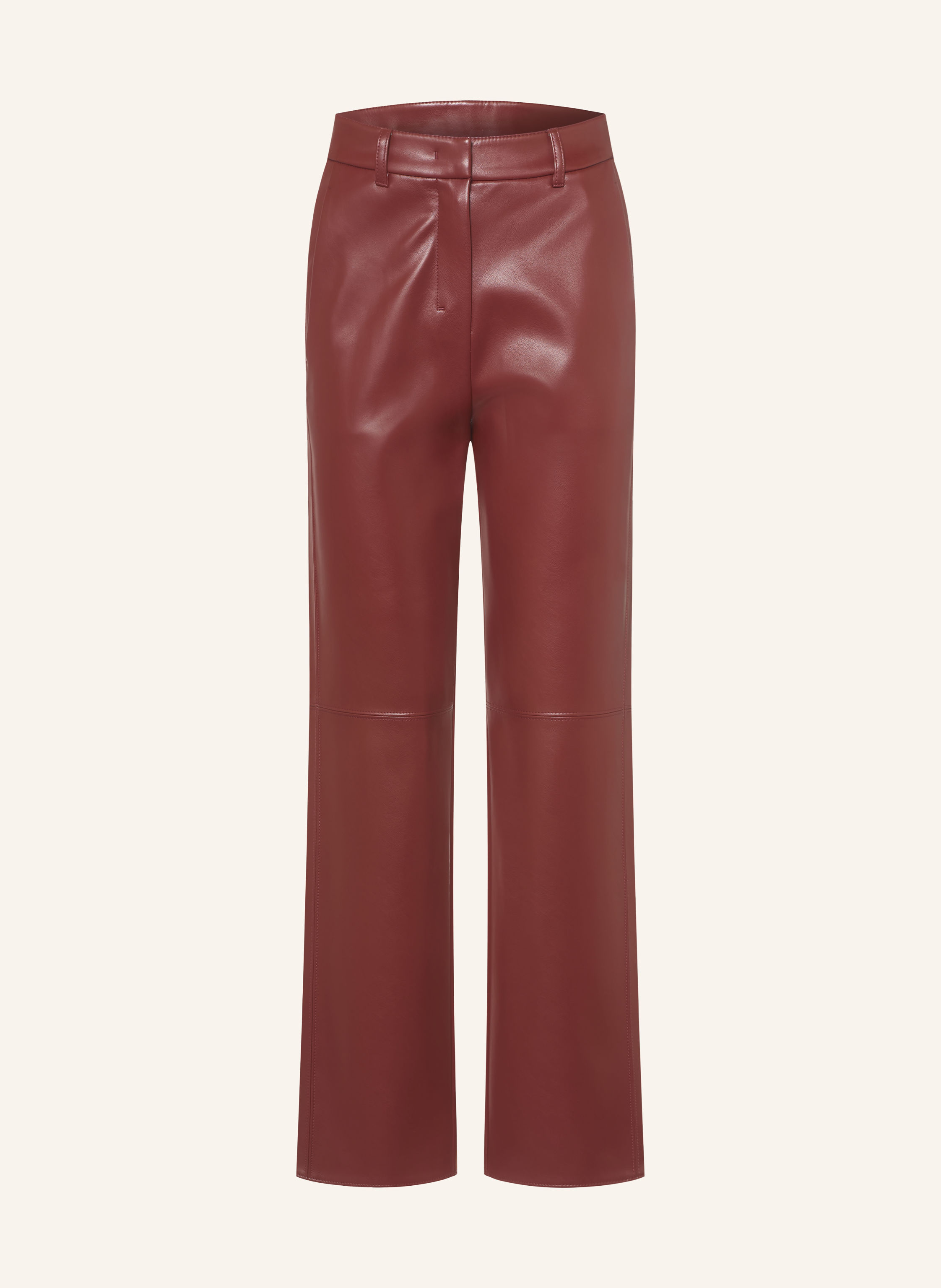 S Max Mara Hose SOSPIRO in Lederoptik
