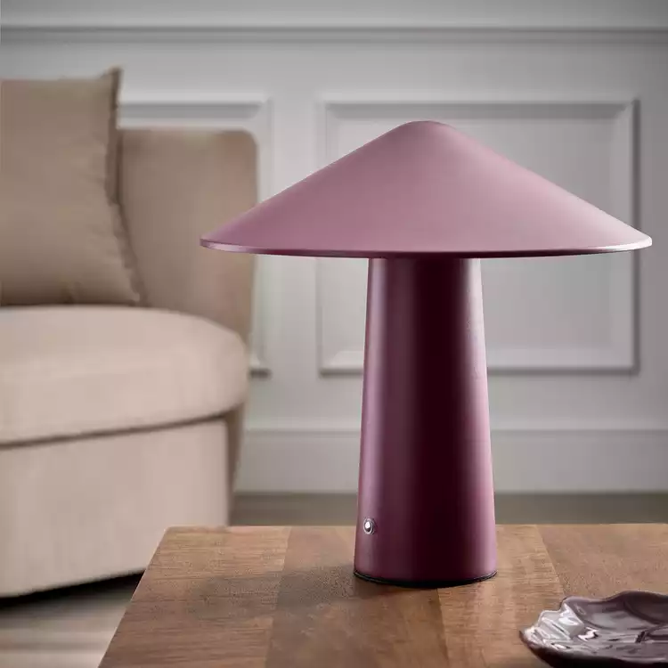 Habitat Kiro Rechargeable LED Touch Table Lamp - Burgundy