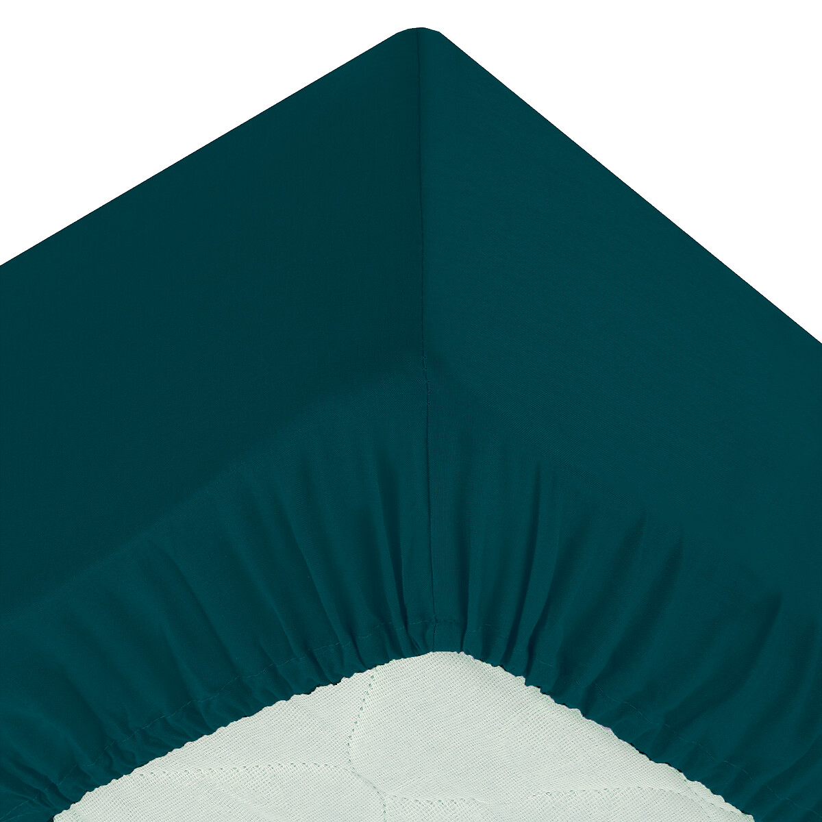 Fitted sheet, percale Aegean blue, 140x190 cm