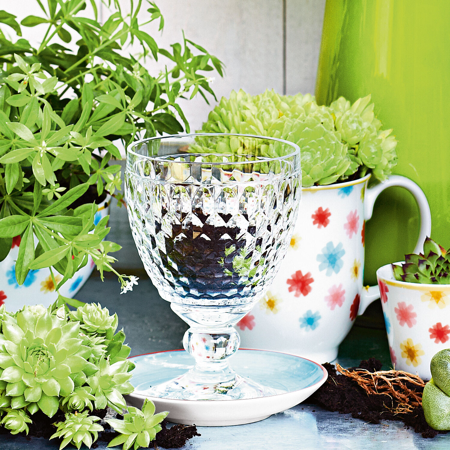 Boston Red wine glass - Clear, 6.8 oz, crystal glass