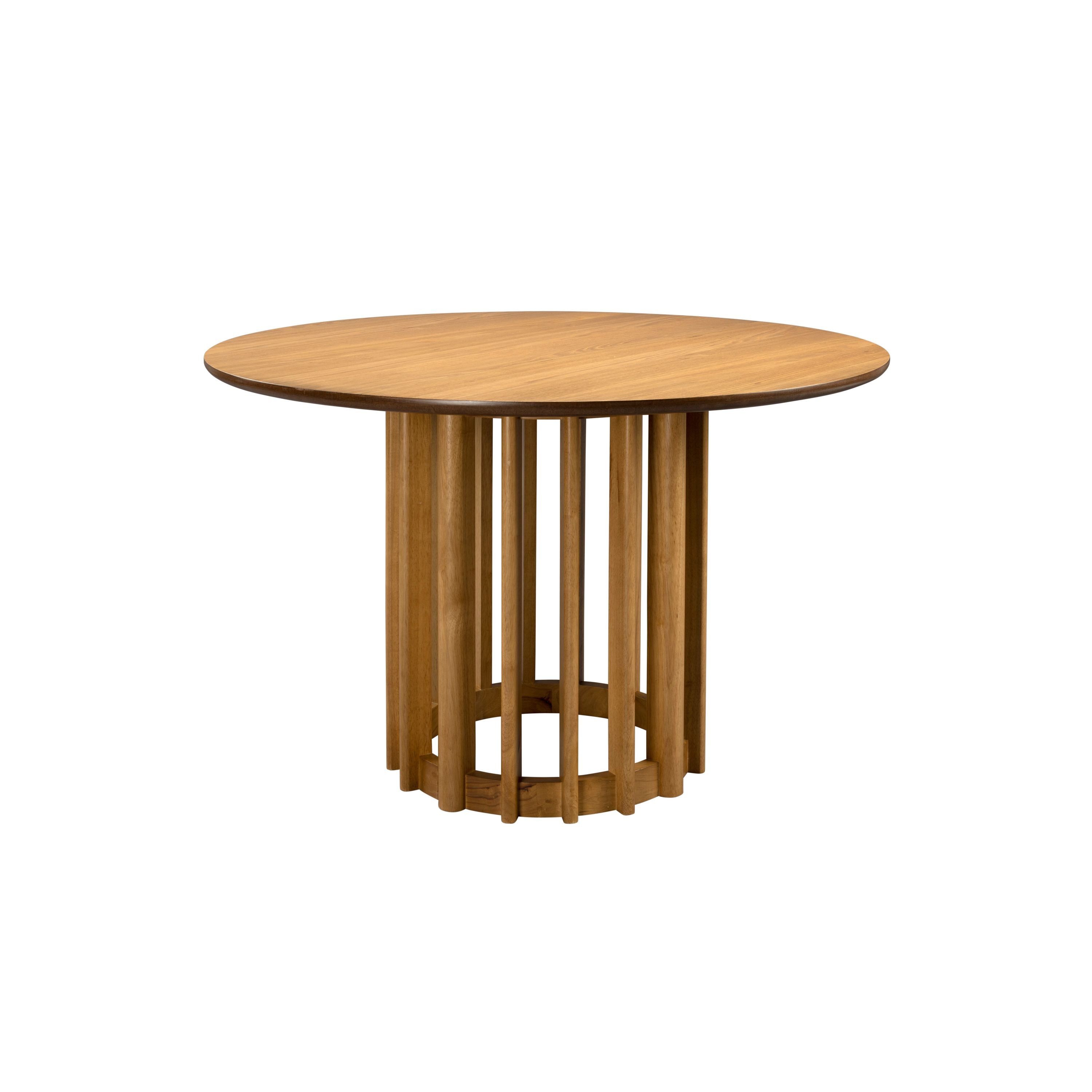 Dutchbone Barlet Eettafel Rond 120 cm Hout Eiken - Bruin