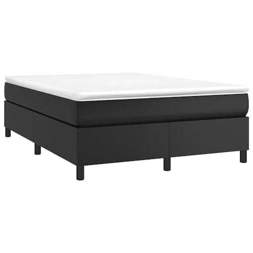 NNEVL Box Spring Bed Frame Black 137x190 cm Double Faux Leather