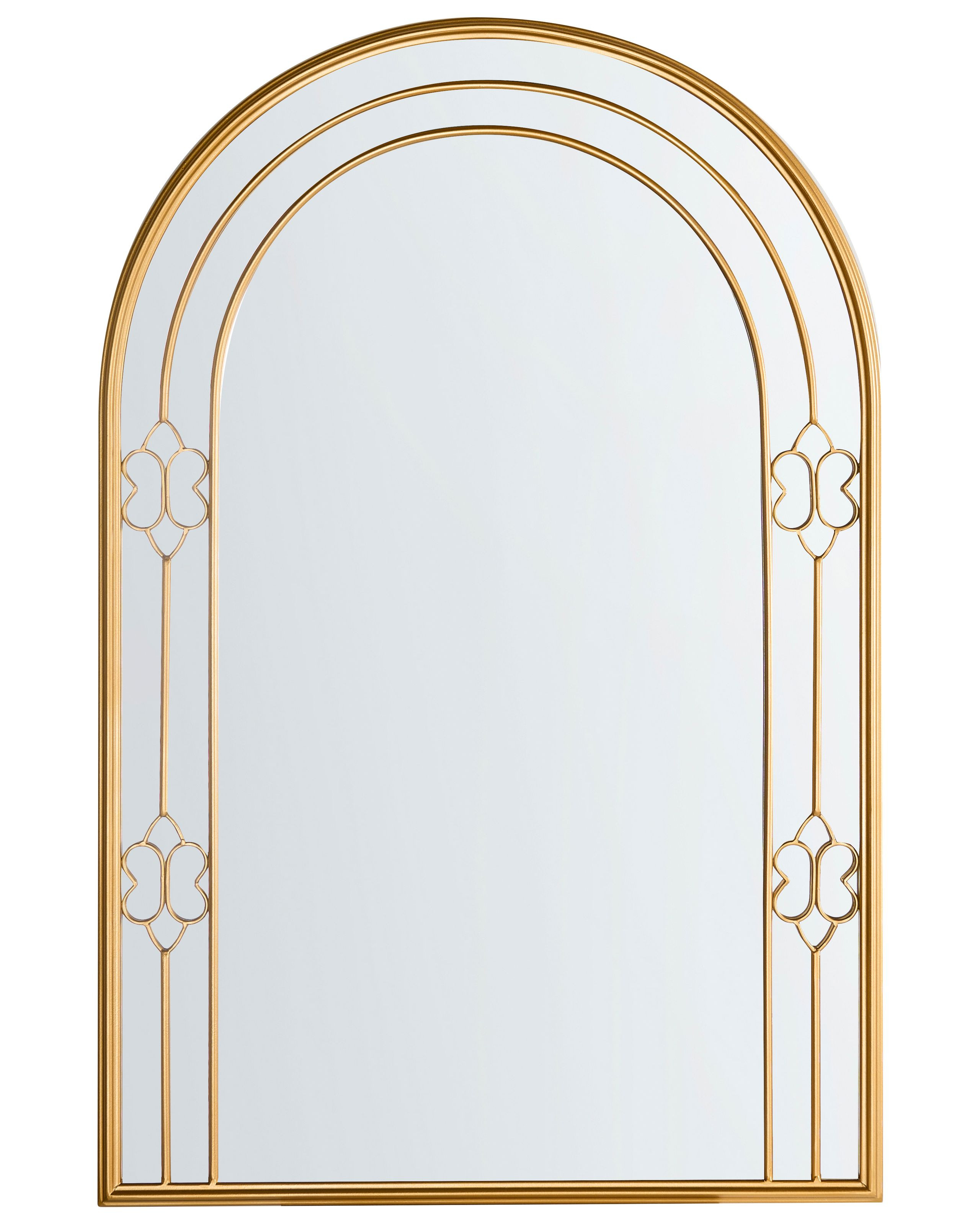 Lustro ścienne wiszące w stylu vintage glamour złote