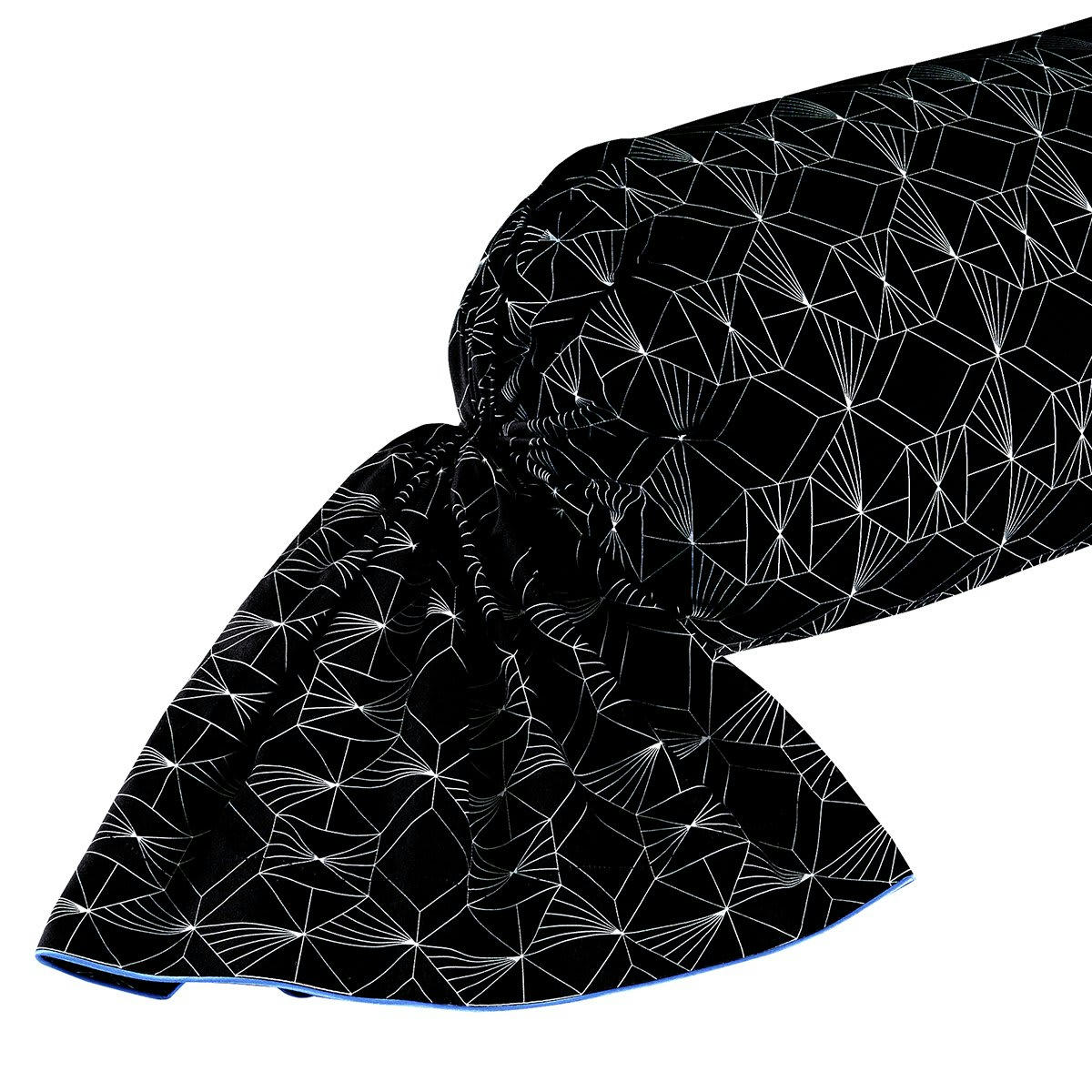 PISCINE - Taie de traversin satin noir 43x210 cm