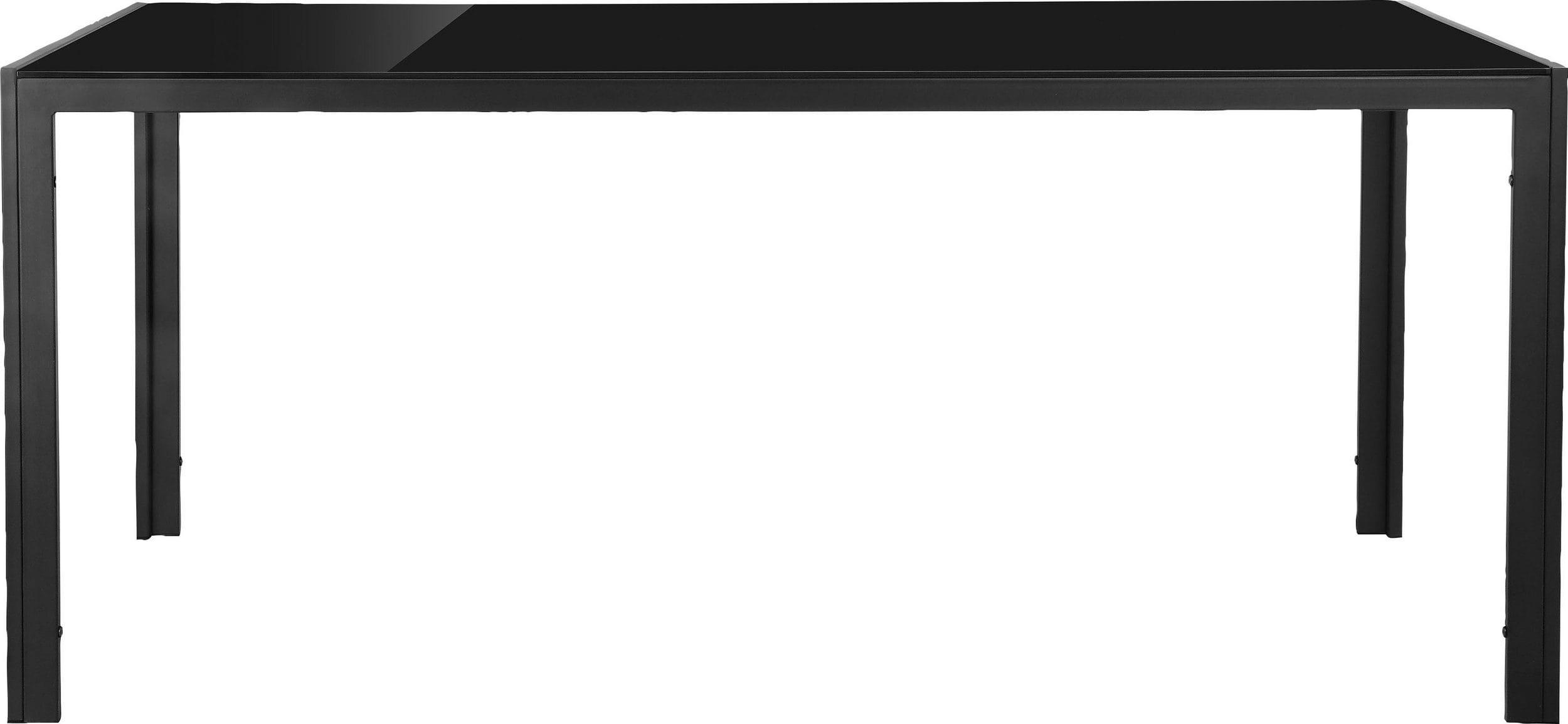 CESAR - Table de salle à manger 180 cm 6 personnes en Noir