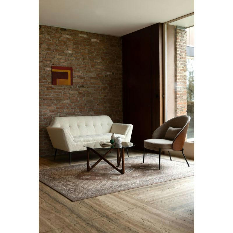 - Table basse design en verre marron