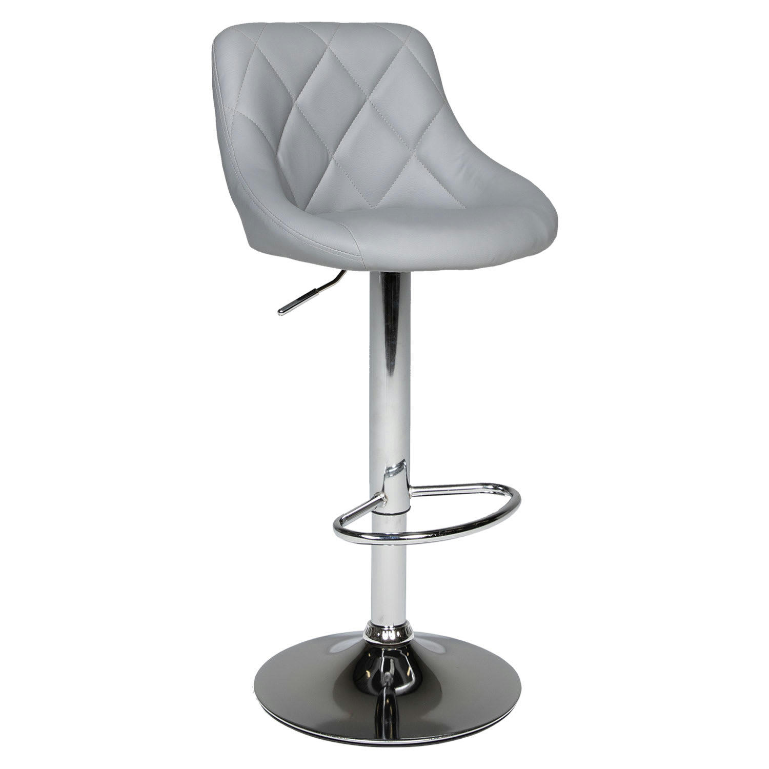 JASPER - Tabouret de bar en simili cuir gris