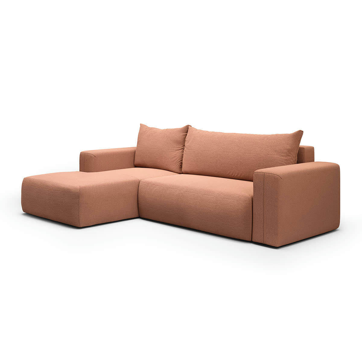 - Canapé d'angle convertible gauche 3 places coffre cuivre