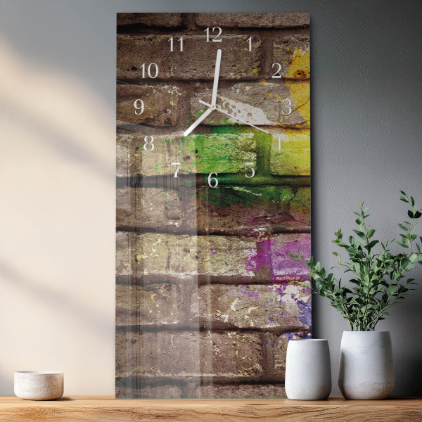 Designerski zegar 30x60 Cegła dekoracyjny do salonu