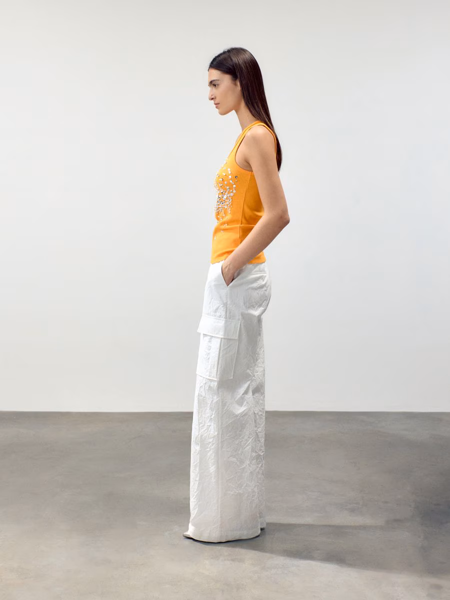 Top With Shiny Appliqu&Eacute;S