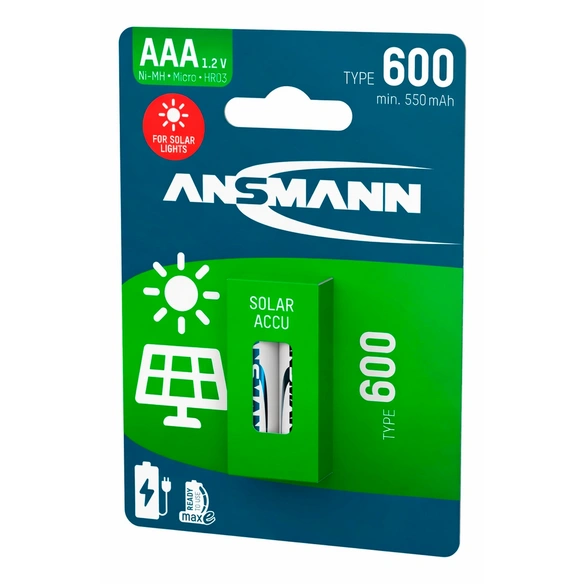Akku »Solar 600«, NiMH, Micro AAA, 2er Pack