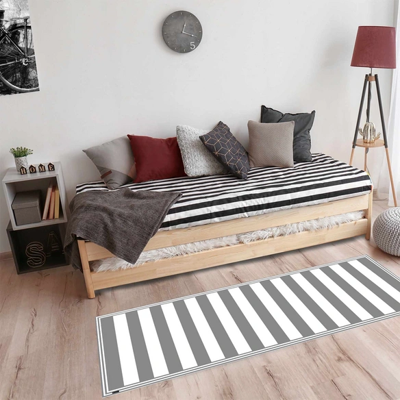 Vinyl Teppich »Phineas«, BxL:180 cm x 68 cm, grau|weiß