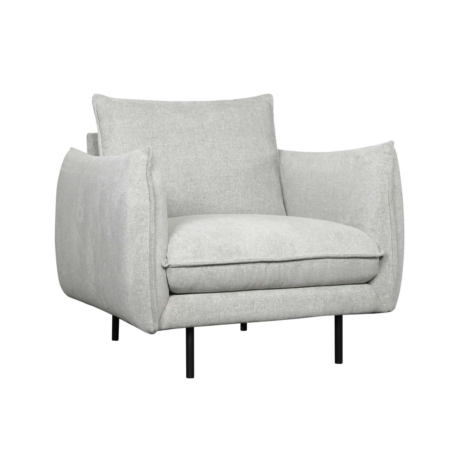 MILANO - Fauteuil en tissu gris