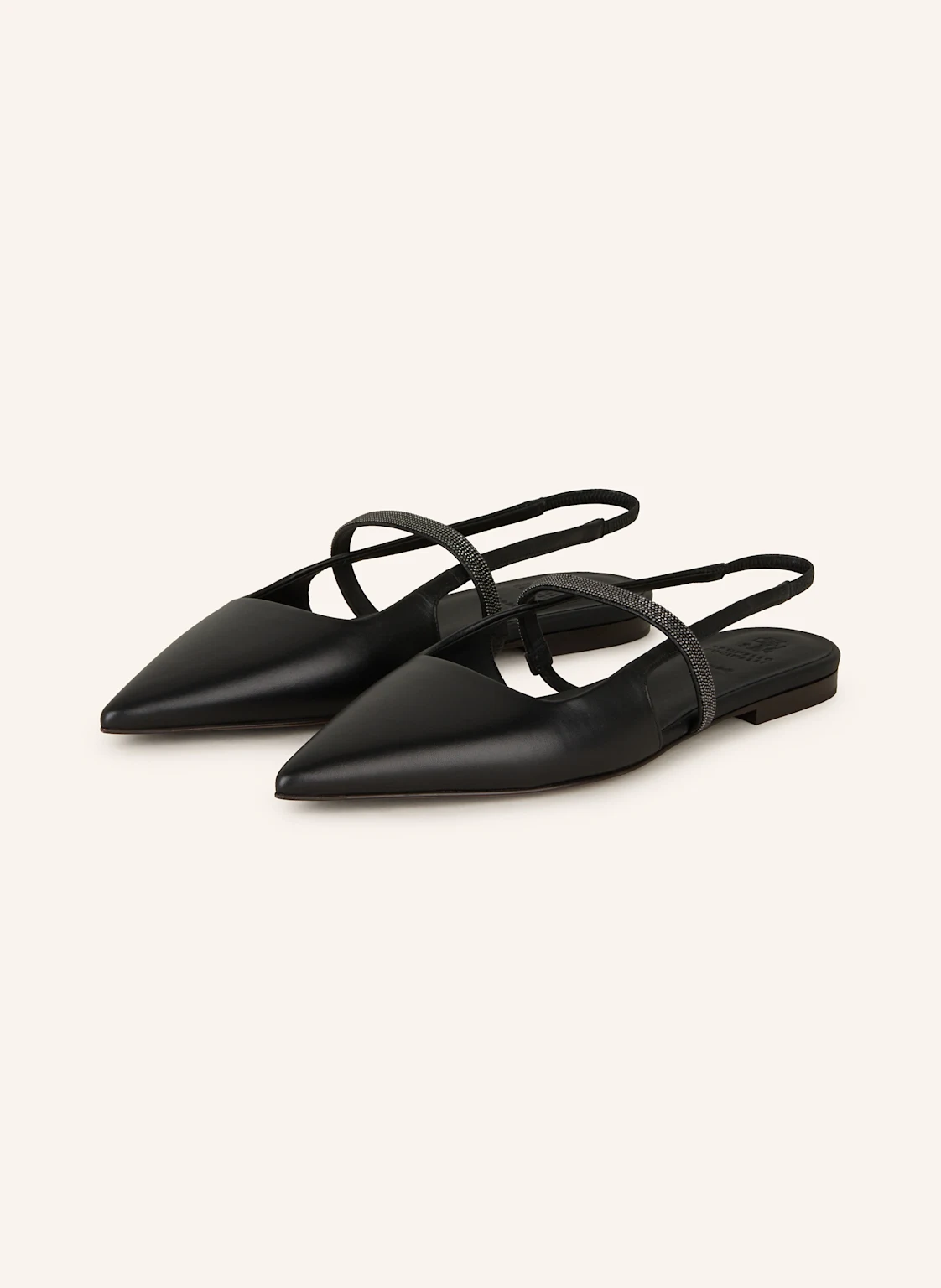 BRUNELLO CUCINELLI Slingballerinas mit Schmucksteinen