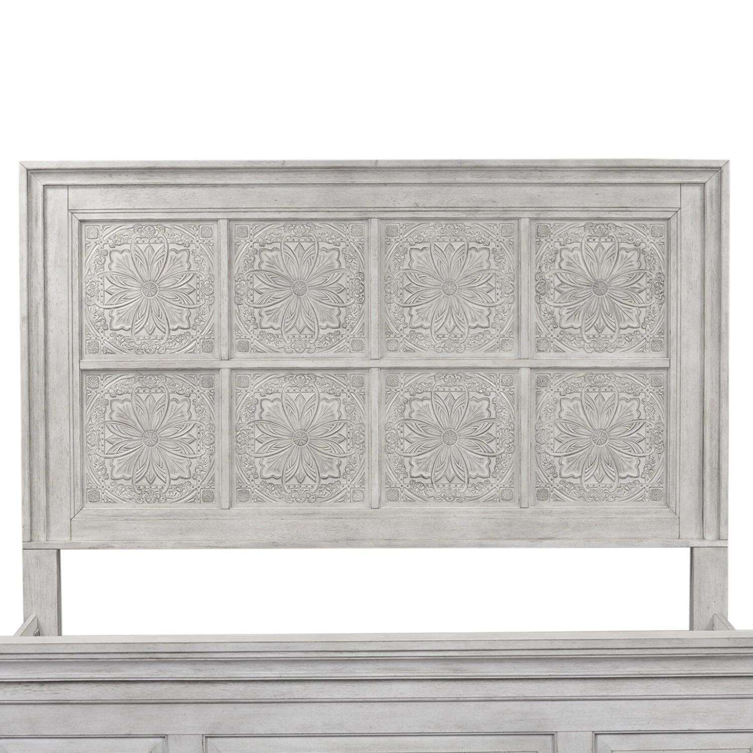 Heartland Antique White King Decorative Panel Headboard