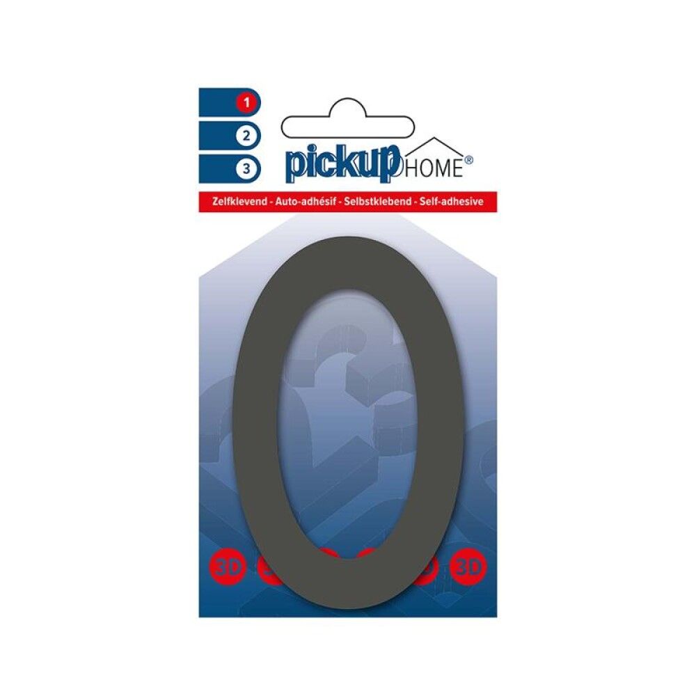 HUSNUMMER PICKUP 3D HOME RIO 0 100MM GRÅ