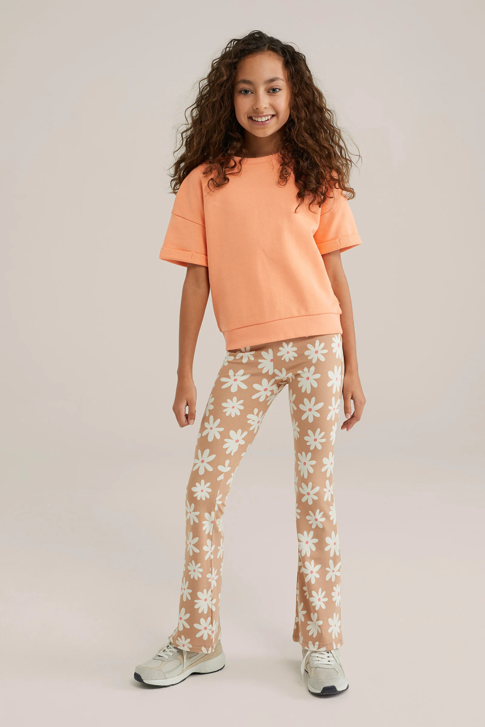 Meisjes flared legging met print