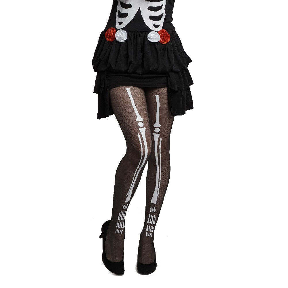 Collant Halloween squelette adulte Taille unique
