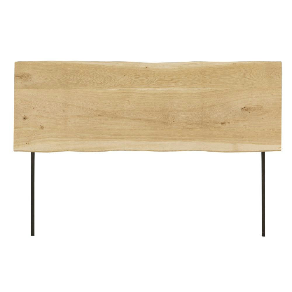 Magnus - Tête de lit 160 en chêne massif et métal noir