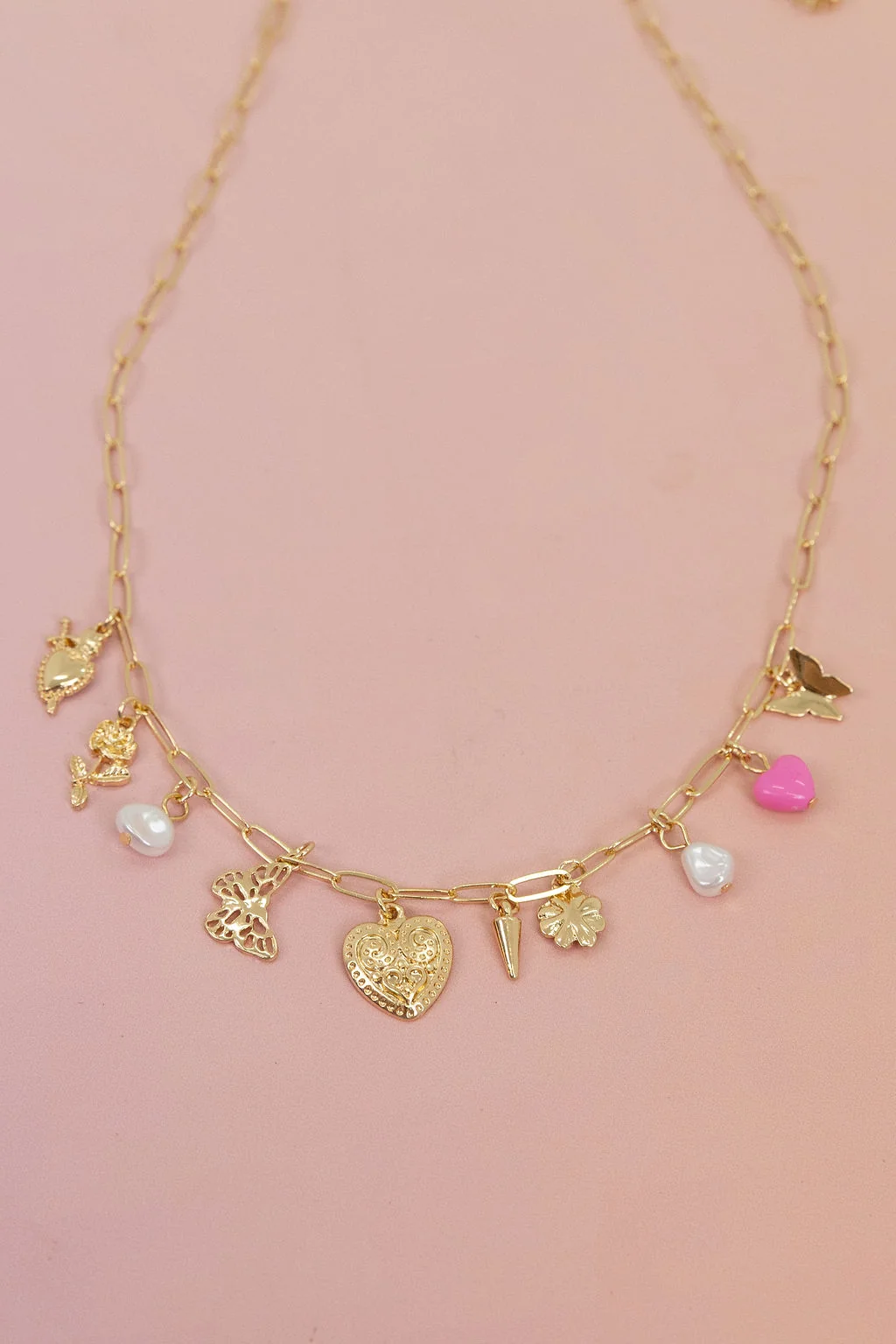Multi Charm Chain Necklace