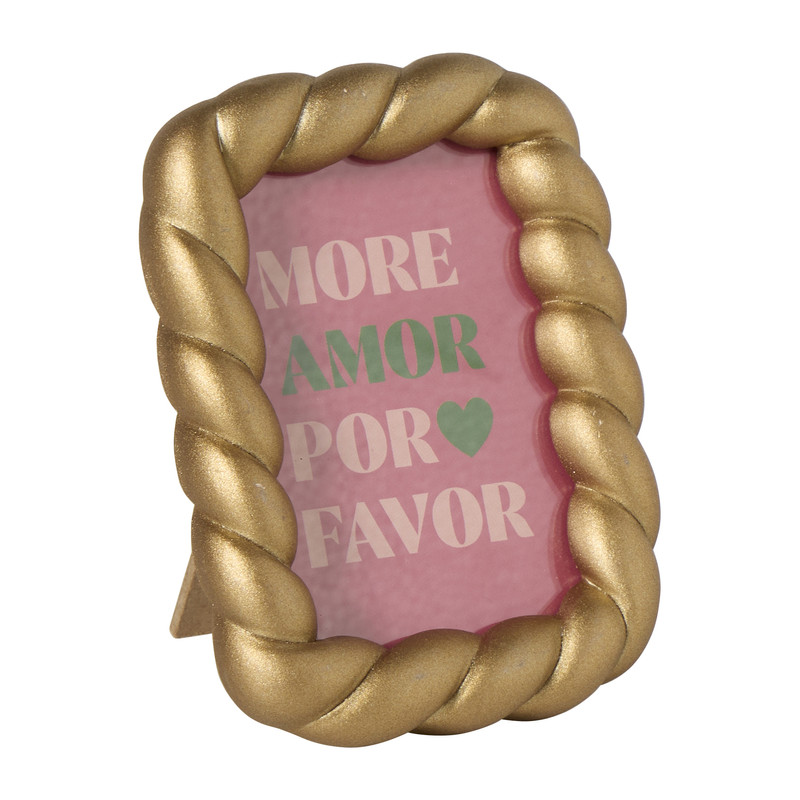 Mini fotolijstje - goud - 7x9 cm