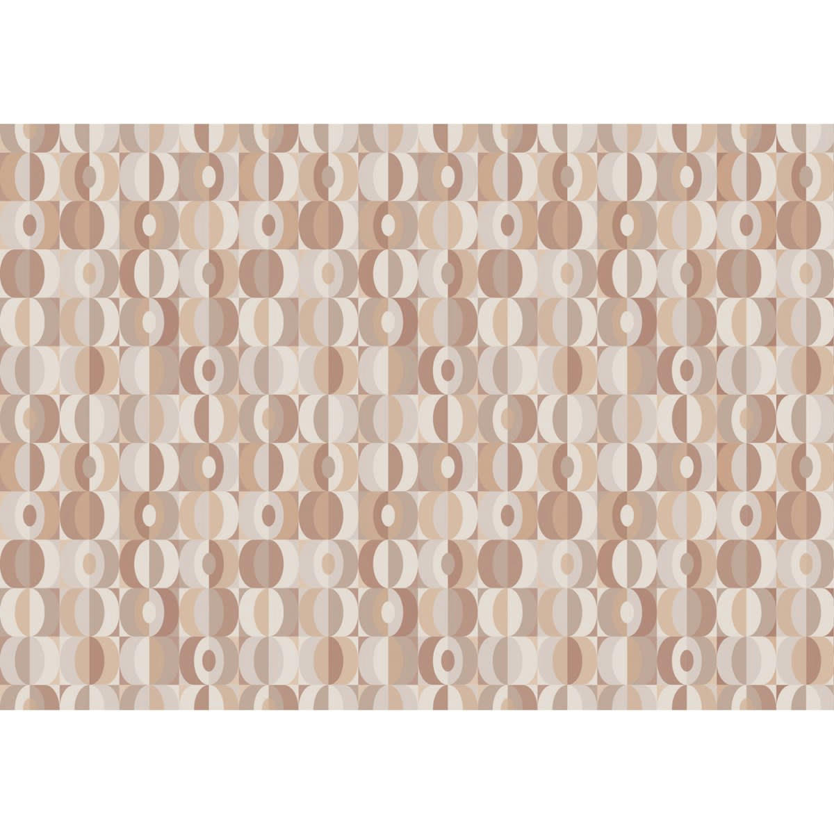 POP - Papier peint panoramique motif graphique Marron tabac 384x270cm