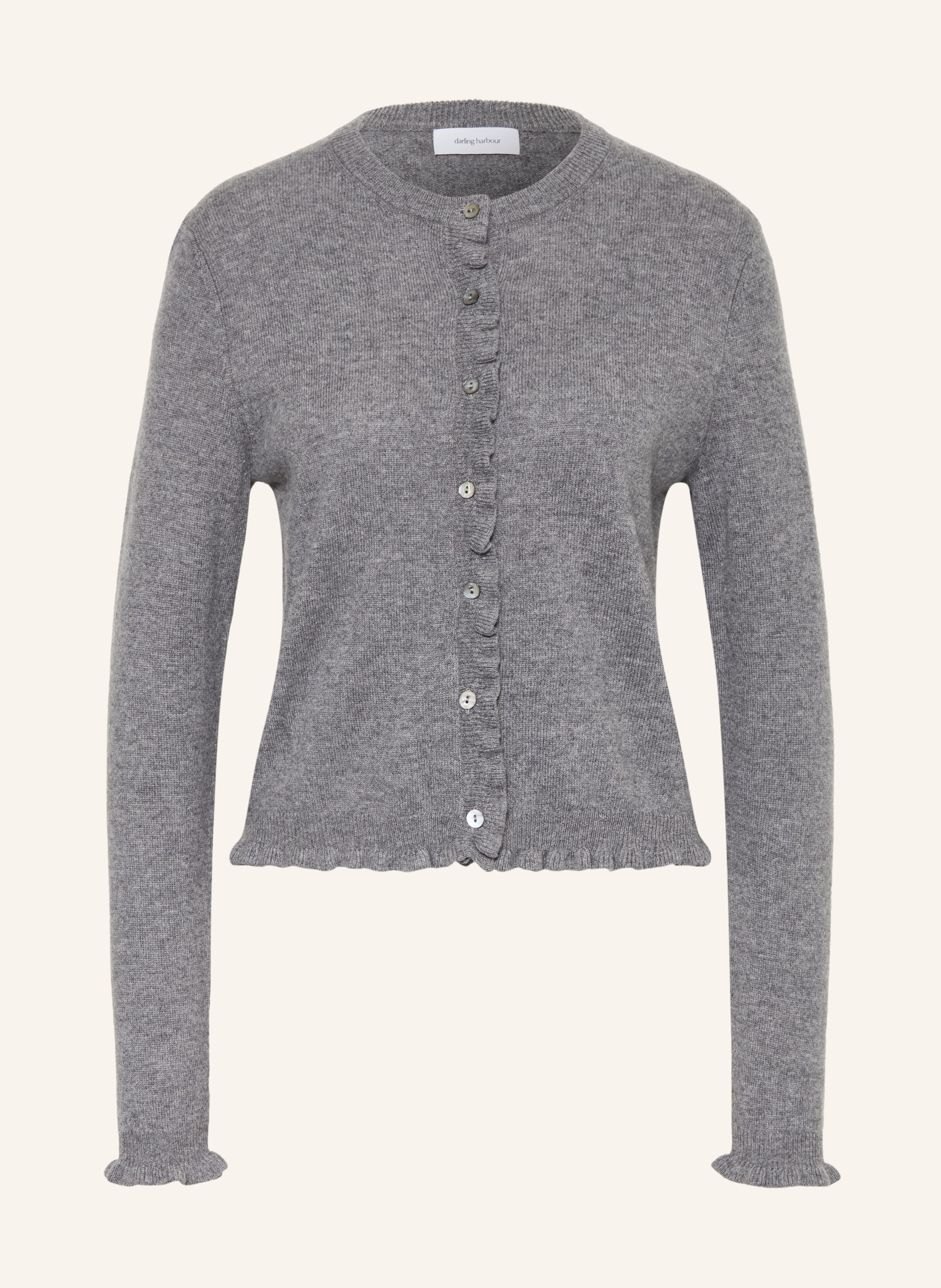 darling harbour Strickjacke aus Cashmere mit Rüschen