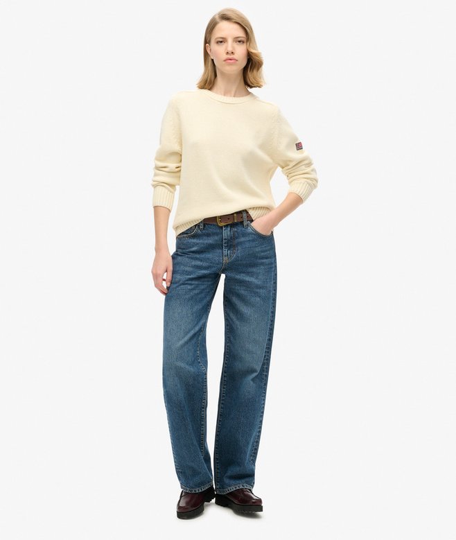 Slouchy Knitted Crew Jumper