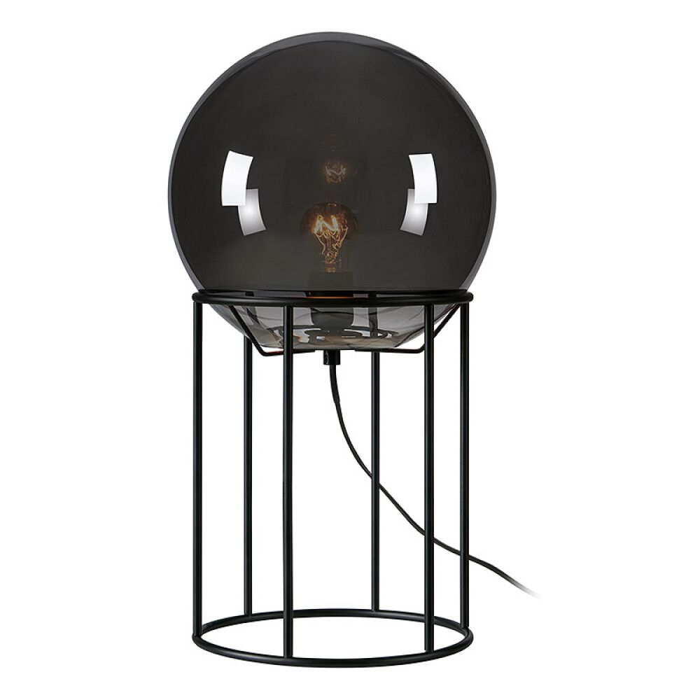 BORDLAMPE MARKSLÖJD BOLLY SVART/RØYKFARGET