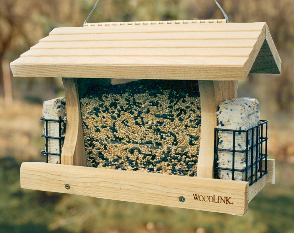 Cedar  Bird Feeder with Suet Cages