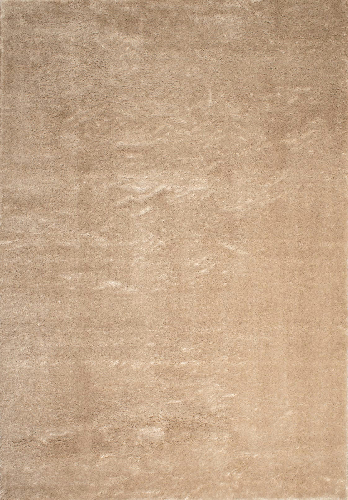 COSY - Tapis en polyester brillant motif uni beige 120x160