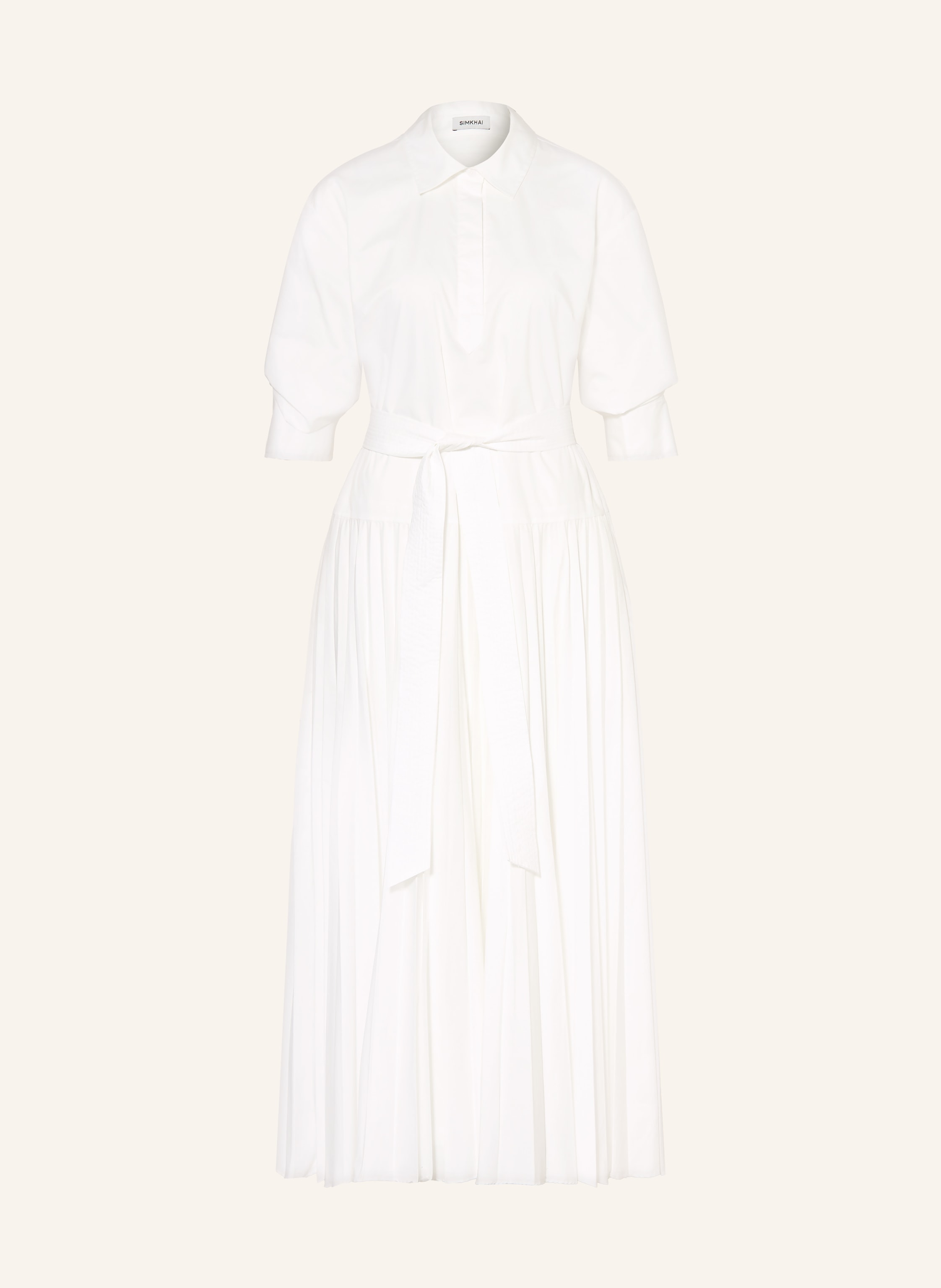 SIMKHAI Hemdblusenkleid mit Plisses