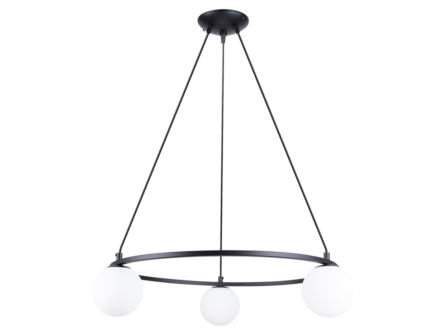 Lampa wisząca Yoli 3-punktowa stalowa czarna