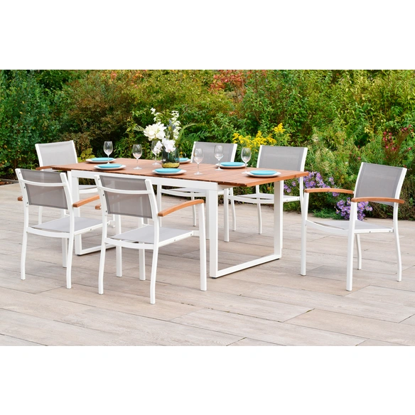 Gartenmöbel-Diningset »Naxos«, 7 tlg., 6 Sitzplätze, Aluminium