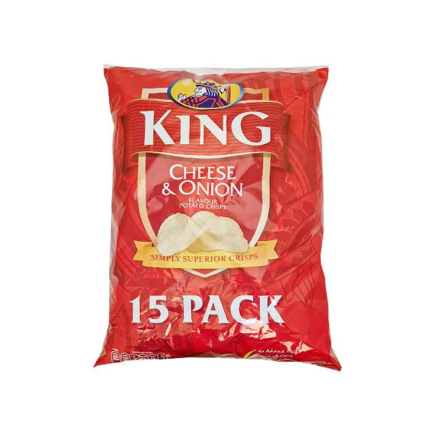 King Crisps Cheese & Onion 15 Pack
