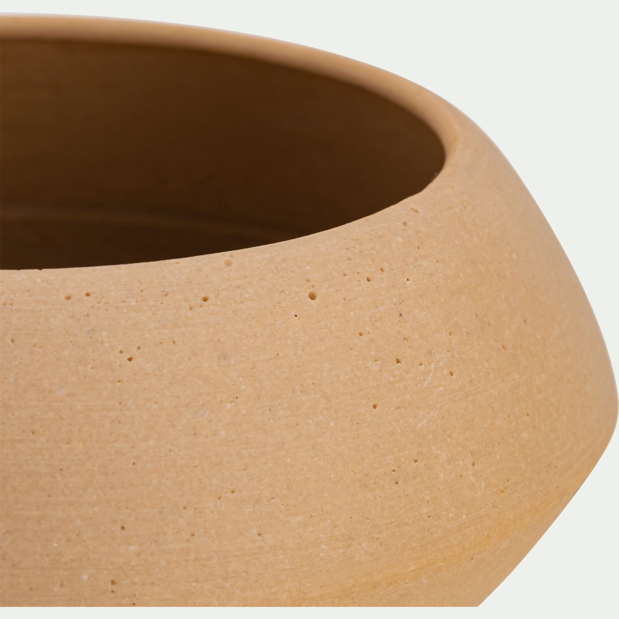 VITROLLES - Coupe décorative en polystone D17,5cm - beige