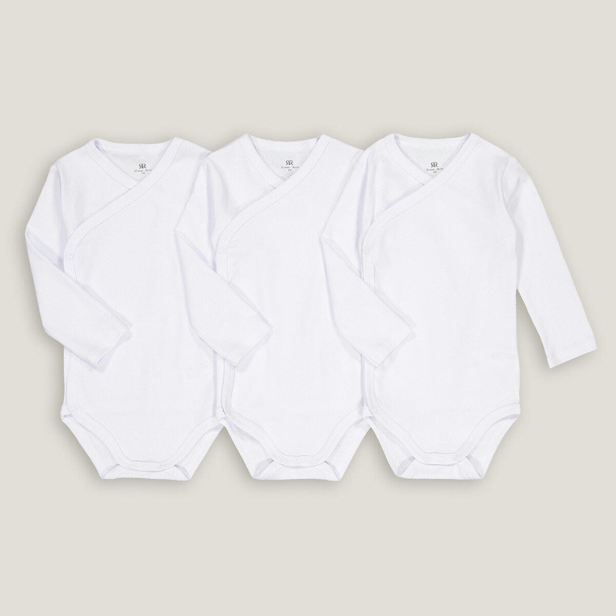 Lot de 3 bodies naissance, coton bio