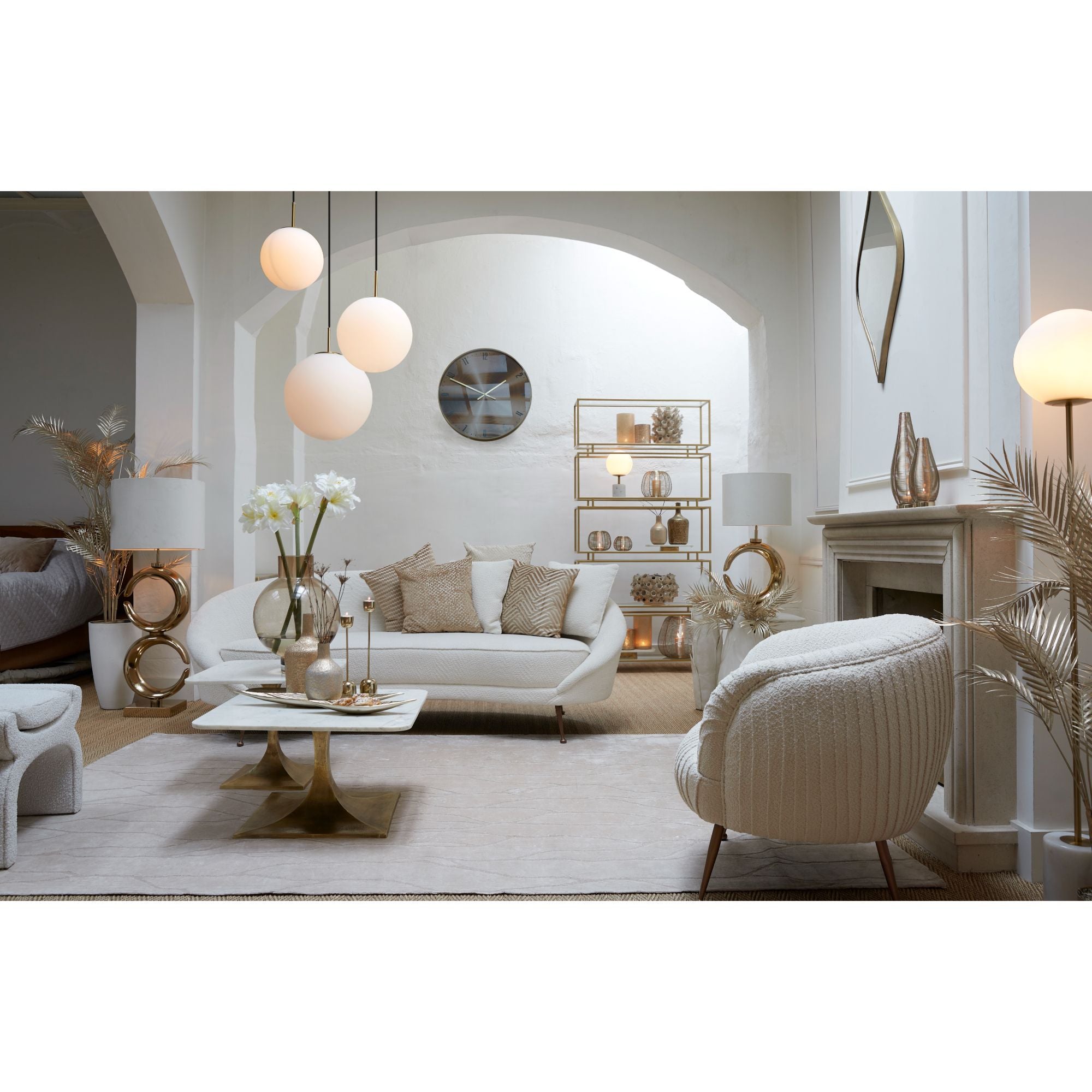 Light & Living - Hanglamp MEDINA - Ø25x25cm - Wit