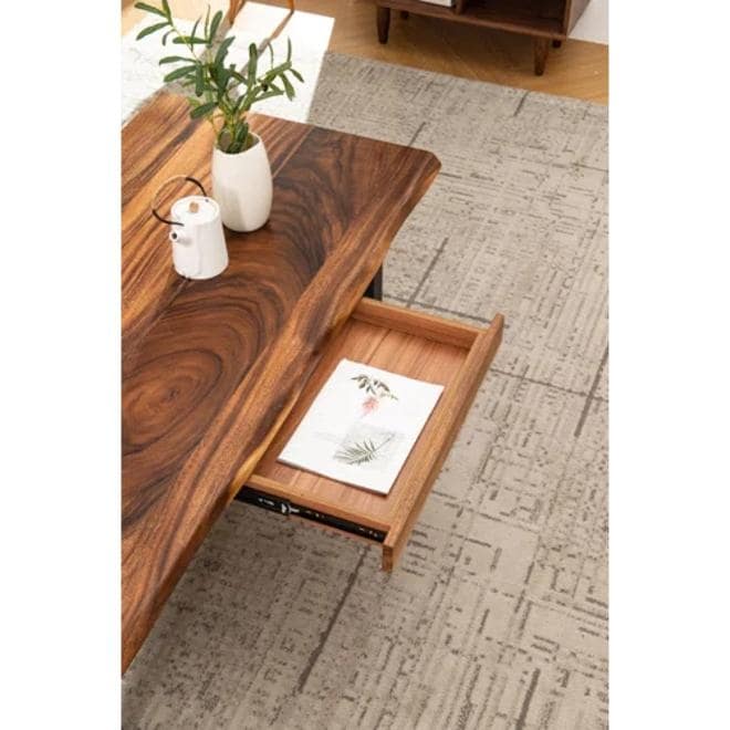 Coffee Table - South American Walnut, Live Edge Coffee Table, Modern, Rustic, Wood Table - N/A