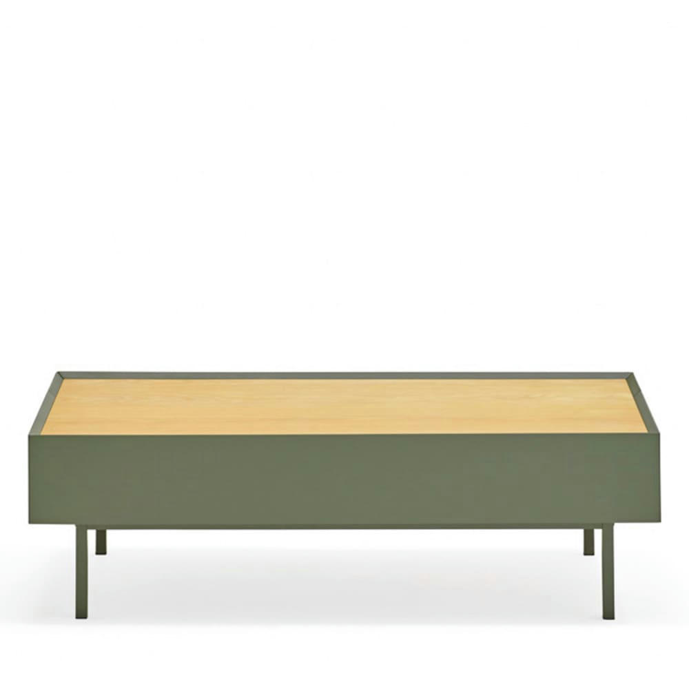 ARISTA - Table basse en bois 110x60cm vert amande