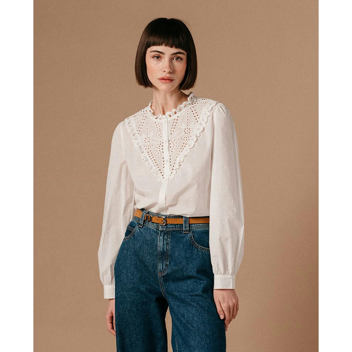 Blouse  Liege détails brodés manche longue
